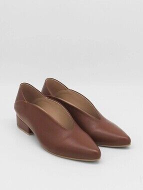 NEW Stivali Lascito Heeled Loafers Brown Leather Size 10